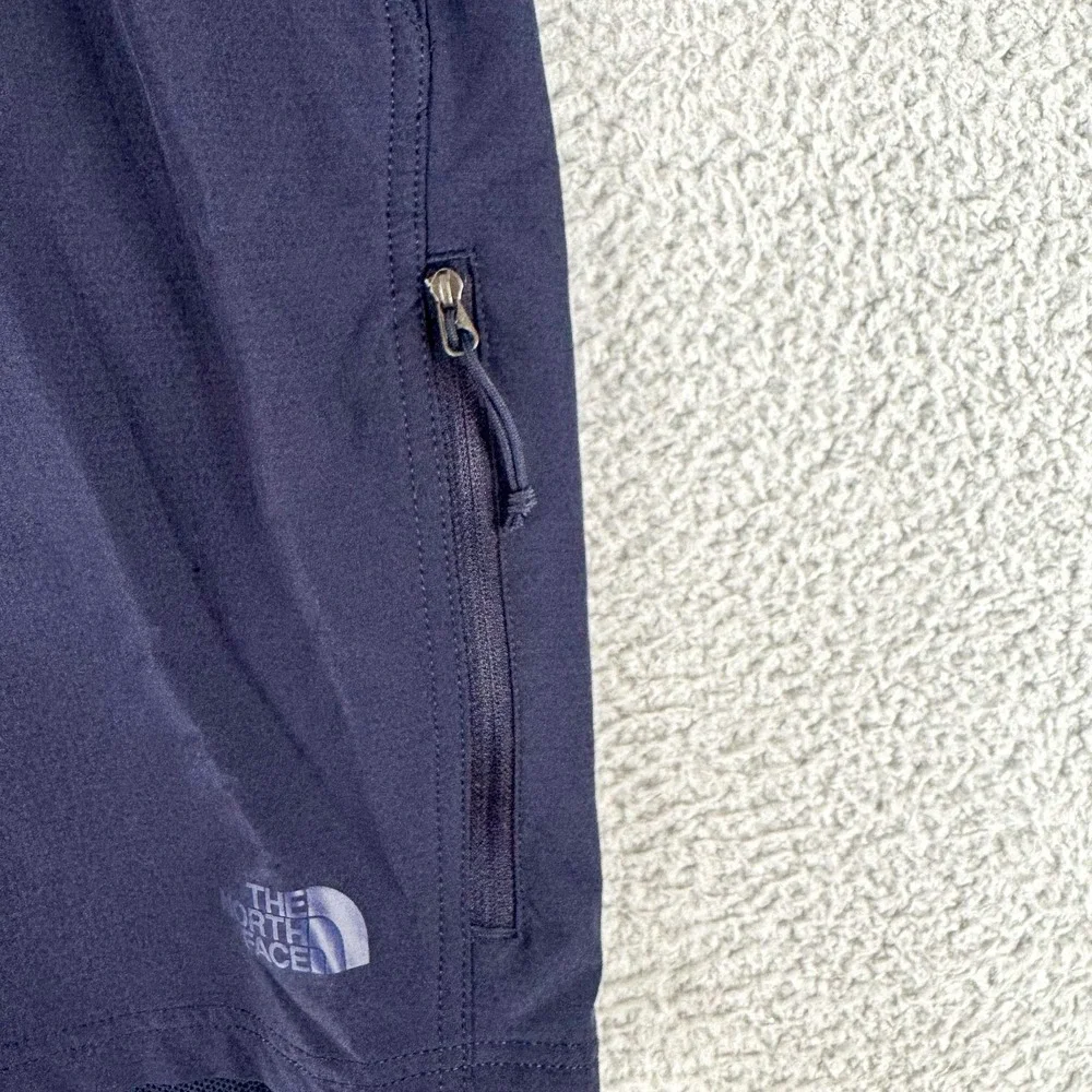 North Face Shorts Mens 40 Navy Blue Outdoors Stretch Zip Pocket Quick Dry Hiking